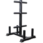 Barbell and weight plates tree rack