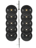 Bumper Plates Combo with Barbell and Collars