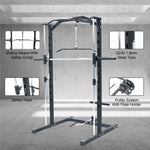 Heavy Duty Black Smith Machine with Assisted Barbell/Lat and Pull Down