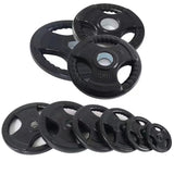 Tri Grip Virgin Rubber Coated Weight Plates (230 LB Set)